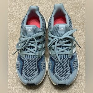Adidas Light Blue Knit Ultra Boost Sneakers